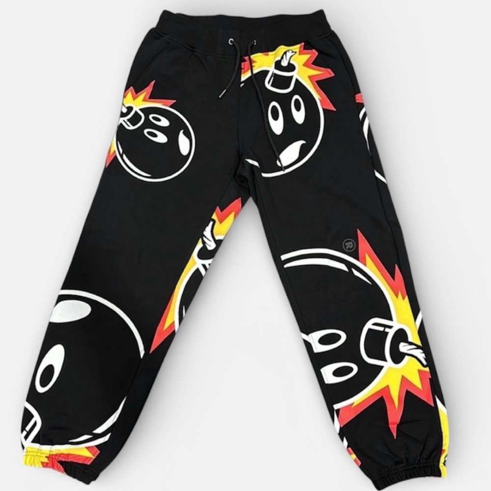 The Hundreds x Hysteric Glamour Adam Bomb All-Over Print Sweatpants | Size S